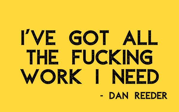 Dan Reeder Work Sticker - OH BOY RECORDS