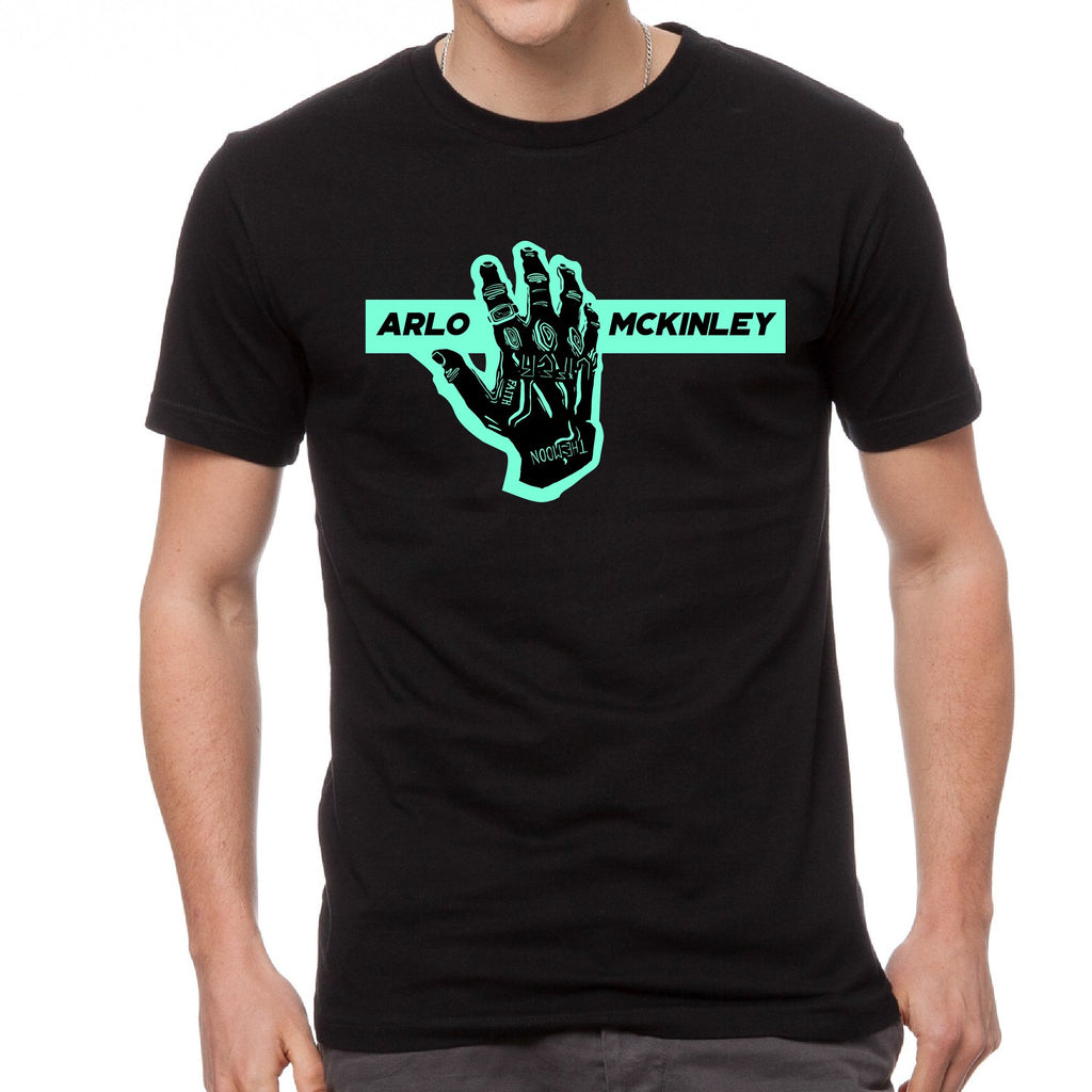 Arlo McKinley Skeleton Hand Shirt Black - OH BOY RECORDS