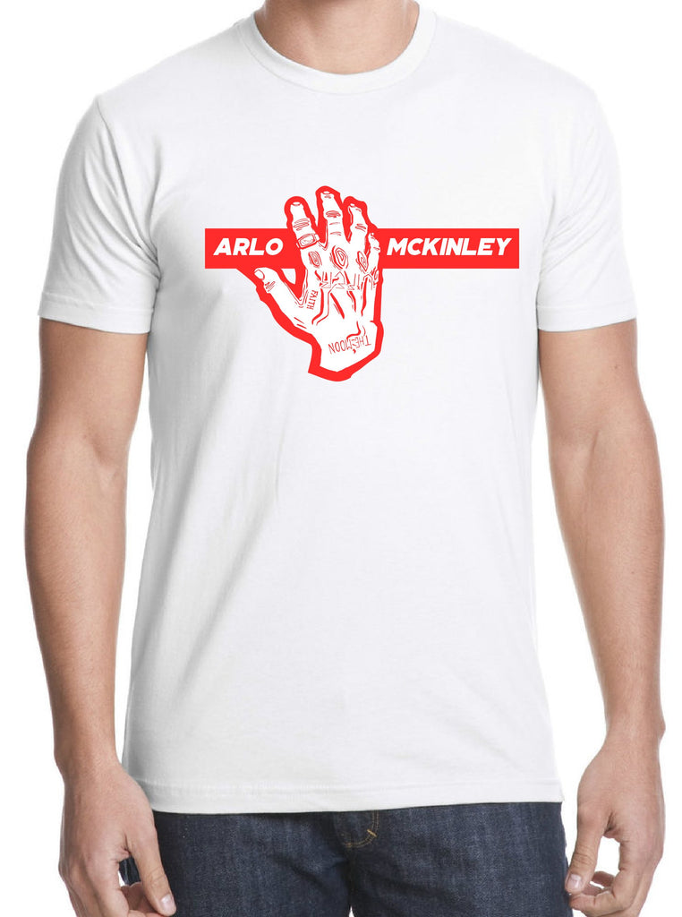 Arlo McKinley Skeleton Hand Shirt White - OH BOY RECORDS
