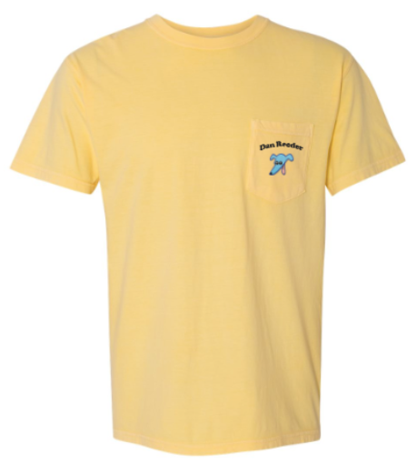 Dan Reeder - Happy Dog Logo T-Shirt Yellow - OH BOY RECORDS